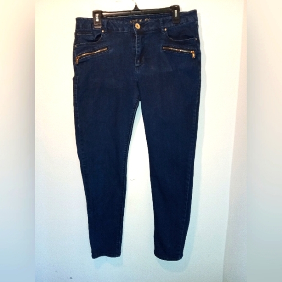 APT 9 SKINNY LEG BLUE BOYFRIEND JEANS SIZE 10 - Picture 1 of 7